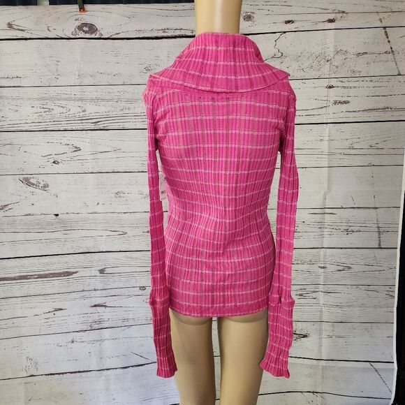 Free People Snow Bunny Girlfriend Long Sleeve Striped Shirt Small NWT - Picture 3 of 10